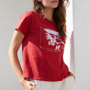 Pacsun John Galt 100% Cotton Red New York Sound Money Womens T-Shirt - 1SZ
